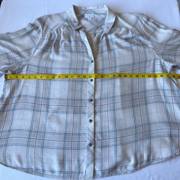 J. Jill plaid soft flannel button down top - Picture 4 of 9